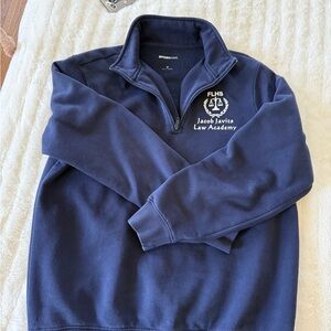 Sport-Tek Navy Quarter-Zip Sweater with Jacob Javits Law Academy Logo